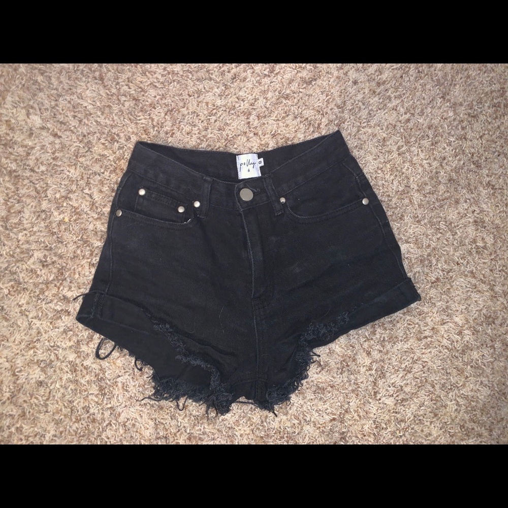 Princess Polly Black Denim Shorts